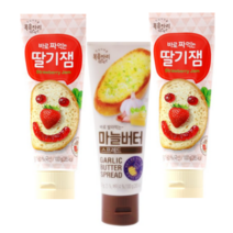 복음자리 딸기잼(빵 위에 요거트 토핑/손쉽게 짜먹는) +복음자리 마늘버터스프레드(바로 발라먹는 마늘버터스프레드), 상세설명