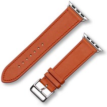비브 애플워치 핸드메이드 가죽 밴드, 바레니아 가죽(오렌지), S Size(39/40/41mm)