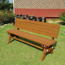 테이블쉼터 방부목 야외 3인 등벤치 공원벤치 원목DIY, 투명색