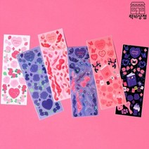 반짝반짝 하우스 파티 다꾸 씰스티커, 핑크페일로즈살롱