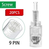 오토 MTS 니들 카트리지 100/50/20/10pcs 펜 나사 Microneedling Dr.imp 마이크로 9 핀/12 핀/36 핀/3D/5D Nano MYM 111901, 20개 나사 9핀