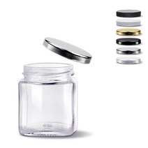 미르코리아 미니사각러그 유리병 골드캡, 100ml, 3개
