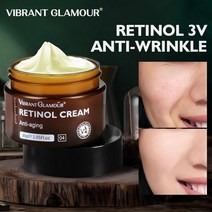 VIBRANT GLAMOUR 레티놀 페이스 크림 방지 에이징 링클 리무브 퍼밍 리프팅 화이트닝 보습 페이셜 스킨 케어, 01. Retinol Face Cream