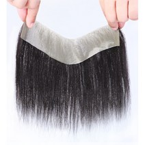 남자 M자 이마 앞머리 부분가발, 4*18cm
