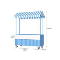 플리마켓메대 이동식매대 행사매대 프리마켓 가판대, 블루130x60x200