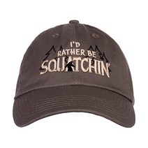116668 나는 차라리 쪼그리고 앉을거야 웃긴 공식 Gone Bigfoot Sasquatch Hunter 야구 아빠 모자 올리브
