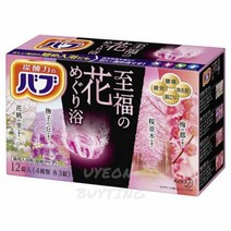 일본 입욕제 바브 카오 밤타입 4가지향기 2종류 12개입 일본온천탄산 반신전신족욕, 평화로운 허브