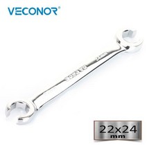 Veconor플레어 너트 렌치 스패너 22x24mm 오일 파이프 미러 폴리쉬 고토크 멀티툴 합금강