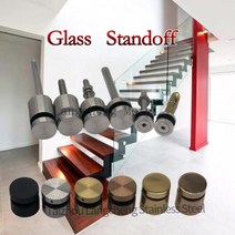 강화유리난간 손잡이 유리 난간대 304 316 스테인레스 스틸 프레임리스 블랙 난간 클램프 브래킷 계단 발코니용 스탠드 오프, 304 40-20