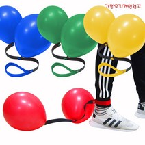 기쁜우리게임창고 더블 풍선터뜨리기 체육대회 명랑 운동회 게임 용품 도구, 밴드10개+풍선초록50개