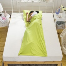 침낭라이너 여행용 캠핑 그린 여름침낭 여행담요, 1개