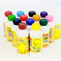 동아 노랑병아리 딩동댕 그림물감 200ml 흰색, 10개