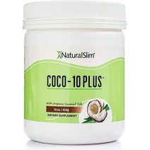 미국직구 NaturalSlim Coco-10 Plus 천연 코코넛 오일 포함 천연 CoQ-10 효소가 서포트 무향 16 Oz, 수량, 상세참조