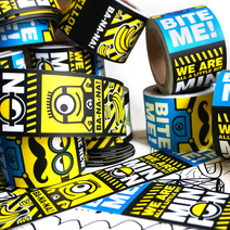 오토바이 롤 스티커, 미니언즈 1롤 +슈프림 스티커2장