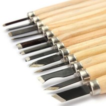 레이저커팅기 CNC 조각기 12 조각 펜 전문 나무 치즐 세트나무 손 도구 완료, 12pcs