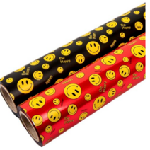 디자인랩 스마일 비닐롤 포장지 2종세트, 화이트, 실버, 1세트