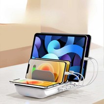 USB 고속 멀티 충전기 갤럭시 아이폰 PD C타입 어댑터, usb고속 멀티 충전기+ 5 타입 충전선