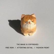 원목캣타워 고양이 귀여운 모던한 설치편한 사이잘 스트레칭 나무타워 나무 책상 액세서리 kaigou 오렌지, 01 Ginger cat