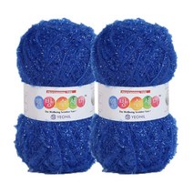 [앵콜스] (10+1) 웰빙 수세미 반짝이(2볼묶음) 80g 원조 수세미실 퐁퐁 아크릴 수세미, 11 파랑(2볼묶음)