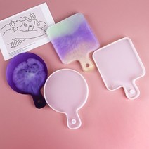 석고 레진아트 테라조 트레이 - 핸들 원 사각 몰드