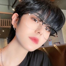 남자 여자 빅 오버사이즈 스퀘어 뿔테 메탈 콤비 하금테 투브릿지 보잉 안경테