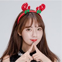 성탄절 루돌프 머리띠 사슴뿔 헤어밴드 축제의상 파티머리띠 생일머리띠 홍보머리띠