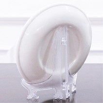 다이써 장식장 접시 스탠드 투명 거치대 2개 상품 전시 세우기 그릇 매장
