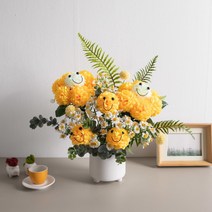 해피스마일 대형화분set 50cm_P 조화 꽃 인테리어 장식, 단품