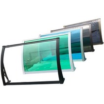 빗물막이 고정식 비받이 캐노피 처마 테라스 비막이 어닝, 돌출80벽80cm풀세트