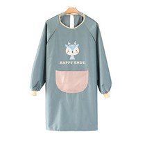 호쿠호니 입는앞치마 보육교사 요양보호사 어린이집교사 애견미용 긴팔, 베이지핑크(b), 1개