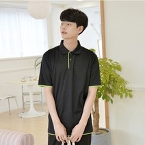 쿨론 페브릭 이중 카라티 반팔 티셔츠 (남여공용)