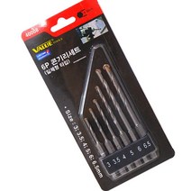 VALUE 콘기리세트 6P(일체형 타입)/비트 전동 드릴 벽뚫기 구멍내기, 쿠팡도매몬 본상품선택, 상세페이지 참조