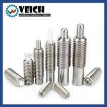 VCN515 위치 지정 스테인레스 스틸/POM 핀 초경량/고하 중 M3/M4/M5/M6/M8/M10/M/12M/16 스프링 플런저, (2pcs)M6-5, VCN515-SS ultraLight