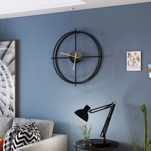 모나코올리브 무소음 철제 와이어 인테리어 벽시계, 와이어 벽시계 블랙