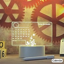 블랙보드꾸미기 카페메뉴판제작 초크아트 따뜻하고 부드러운 USB 전원 Led 야간 조명 노트 보드 재기록 가능한 메시지 어린이를 위한 휴일 선물, Calendar