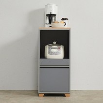 이케아 광폭 슬라이딩 김치냉장고 틈새수납장 국내제작 주방 부엌 냉장고옆 다용도 수납장, C392 오크그레이