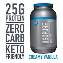 Isopure 아이소퓨어 제로 카브 프로틴 파우더 1.36kg 크리미 바닐라