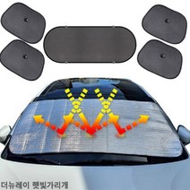 [RA㏓] 더뉴레이 햇빛가리개 차단 앞유리커버 박용품 자동 차박 가리개 앞창 량용 차량 ▷_§Ea, §§_앞창내부장착6종세트