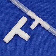 5Pcs 4mm ~ PE/PP 플라스틱 동등한 티 커넥터 수족관 탱크 공기 펌프 호스 파고다 관절 정원 물 파이프 피, 08 OD 10mm