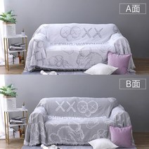 미국 국기 검정 블랙 쇼파 커버 사계절 유니버설 소파 쿠션 블랑킷 블랑캣