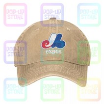 Montreal Expos 야구 퀘벡 캐나다 로얄 워시 데님 모자 트럭 운전사 남여, [01] One Size, [05] Natural