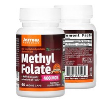 자로우 메틸폴레이트 엽산 400MCG 60정 VeggieCapsules