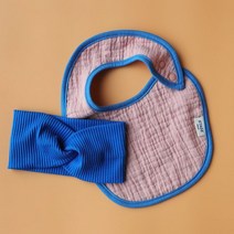 아기 침받이 헤어밴드 세트 젤라또 턱받이 출산 돌 선물, 그린티라떼