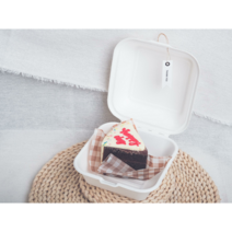 펄프용기 햄버거용기 B003 화이트, 50개, [B-003] 화이트, 50개입