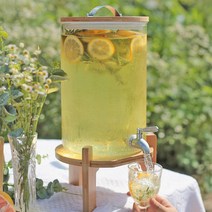 대용량 내열유리 음료 디스펜서 물병 카페물통 홈파티 뜨거운 차 뱅쇼 5L 7.5L 10L, 음료 디스펜서 7.5L