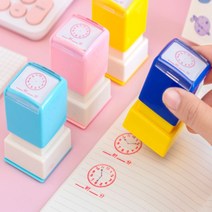 시계그림 도장 스탬프 다꾸 다이어리 꾸미기 시간메모 플래너 계획, A) 색상랜덤