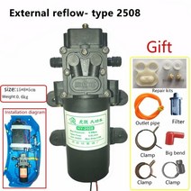 엔진분무기 4행정 고압 동력 자동 농약 살포기 농업 전기 워터 펌프 Dc 12 v 70psi 3.5l/분 내구성 강, 02 2508External reflow_01 12V
