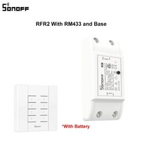 SONOFF-콘센트 RFR2 와이파이 차단기 모듈 DIY 와이파이/433MHz RF 원격 제어 스위치 스마트 홈 자동화는 sonoff RM433 과 함께 작동합니다, RFR2 RM433R2 Base