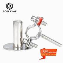 호환 OD 스테인레스 스틸 파이프 클램프 클립 지지 브래킷 베이스 플레이트 폴 길이 50mm-100mm 15mm-108mm SS304, [12] 102mm-108mm