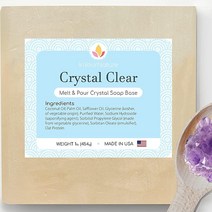 InYourNature 글리세린 비누 베이스 만들기용 녹이고 붓는 0.9kg(2파운드) 투명 천연 성분 DIY 수제 제작 용품 비건 클린 미국 제조145165